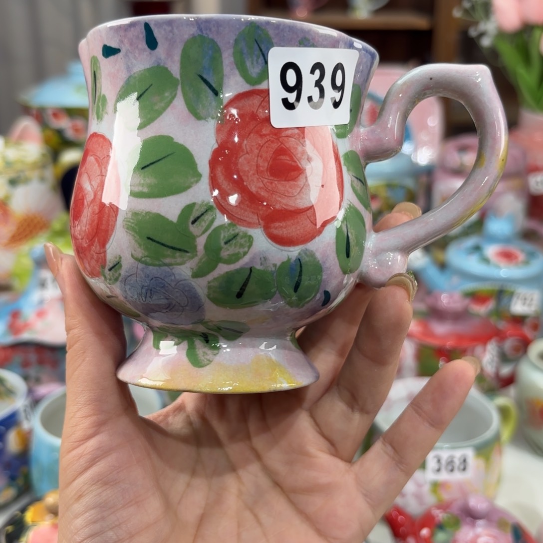 瓷片景德镇手绘高温釉下彩陶瓷茶具