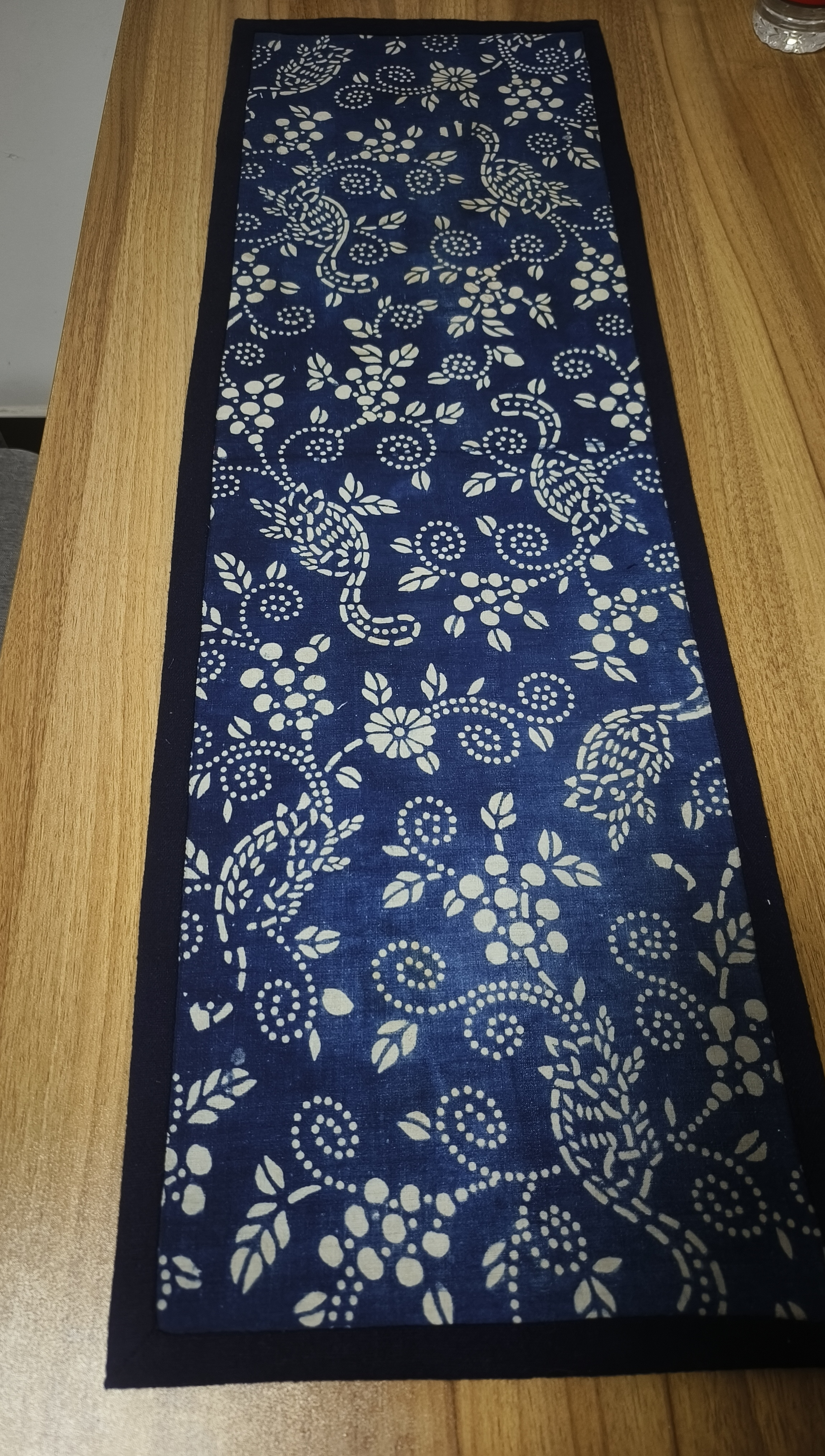 选料定制各种尺寸蓝印花古布茶席