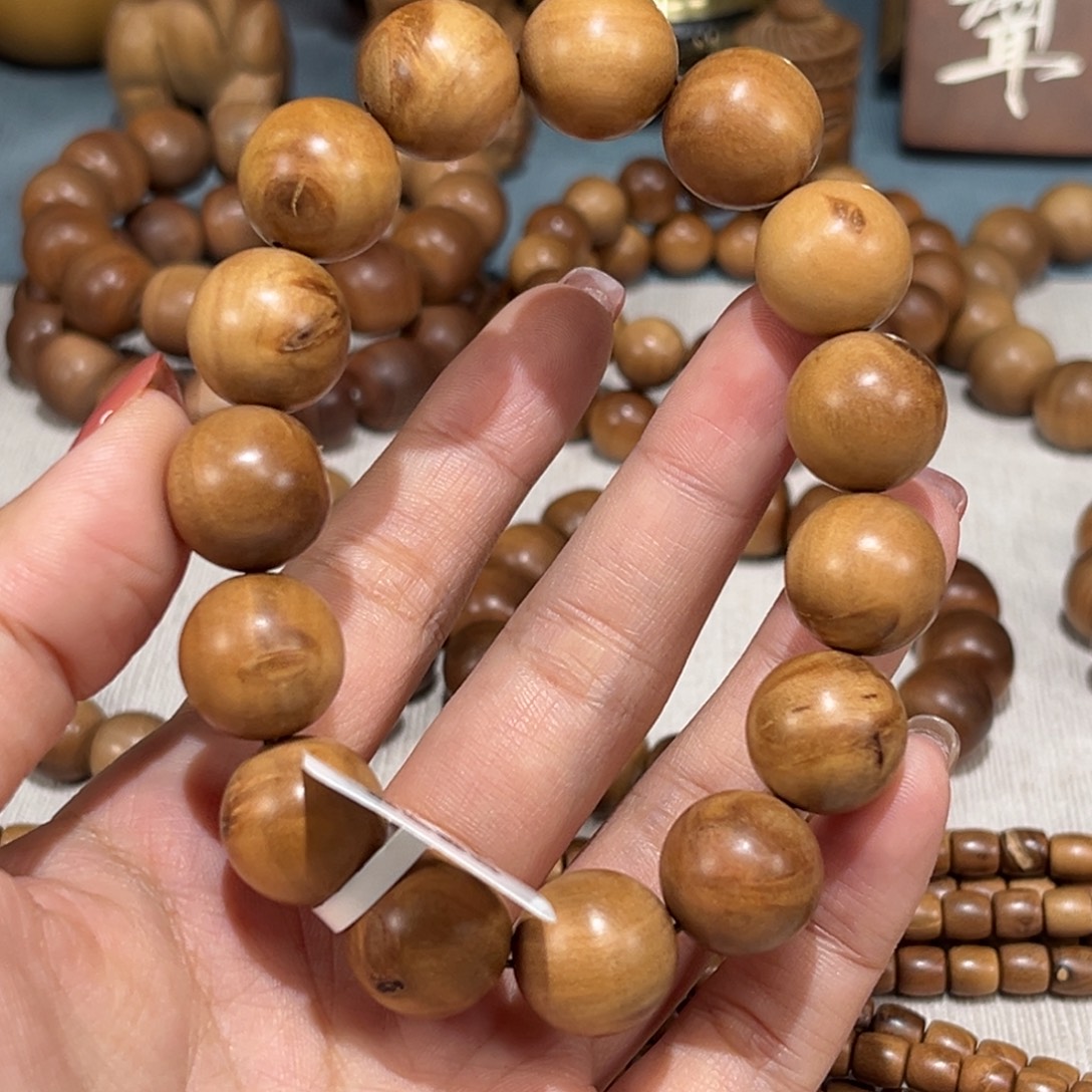 敲***鼓檀香木手串/手链瑕疵1.5单圈
