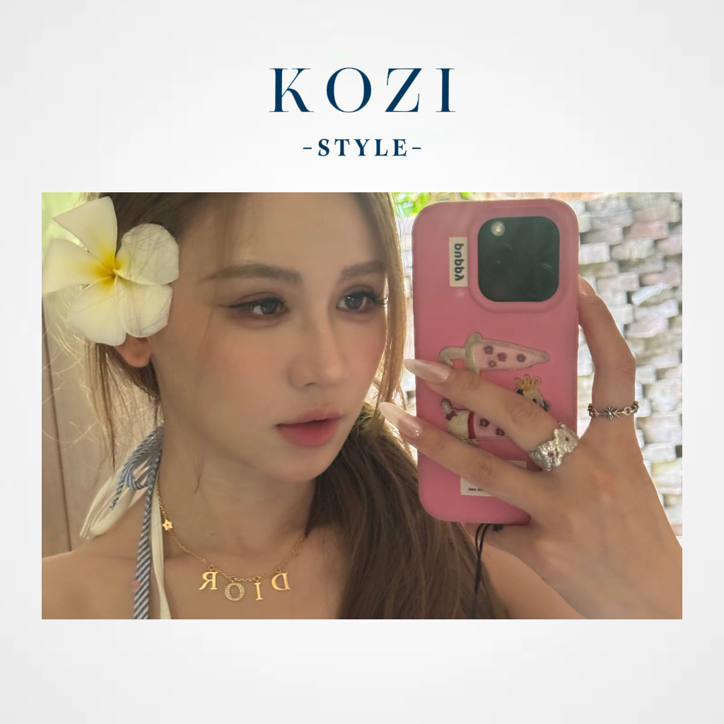 WANXI 轻奢满钻字母项链经典小众时尚