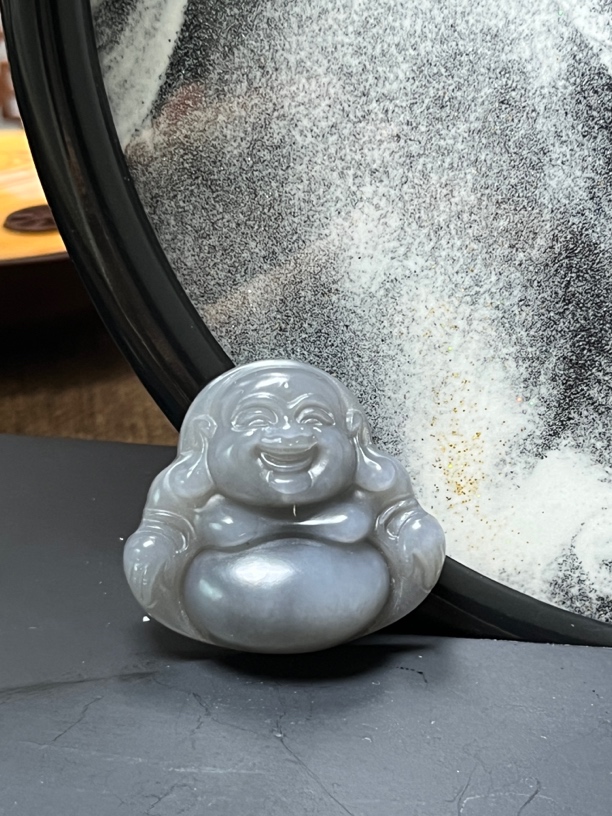 非金属羽毛手链 烟紫弥勒佛多样发货规格约35