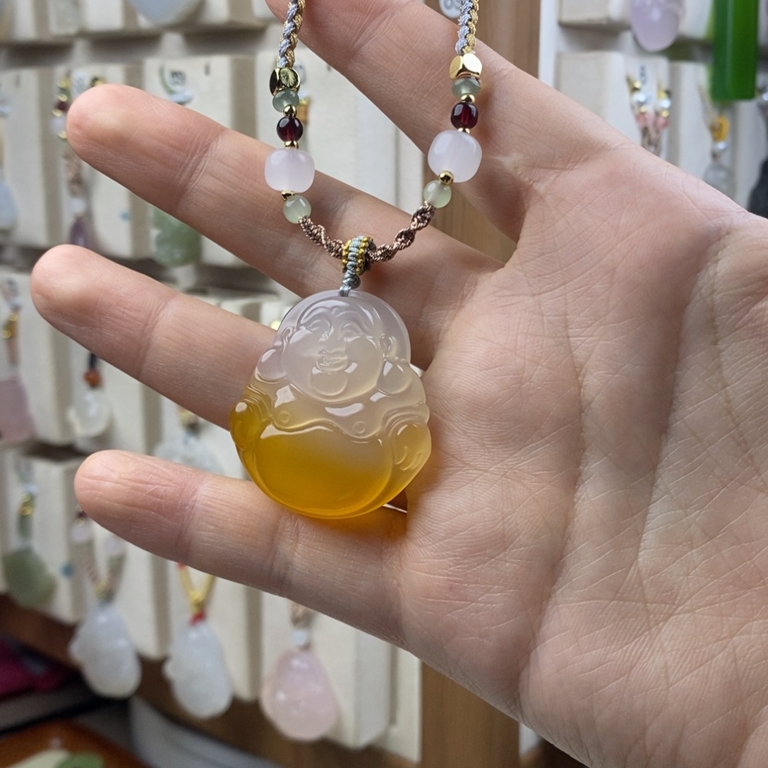 玛瑙/玉髓合金颈饰