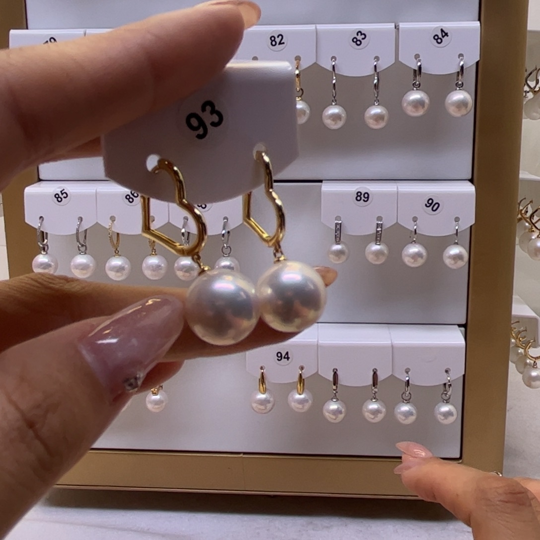 淡水珍珠耳饰银S925镶嵌