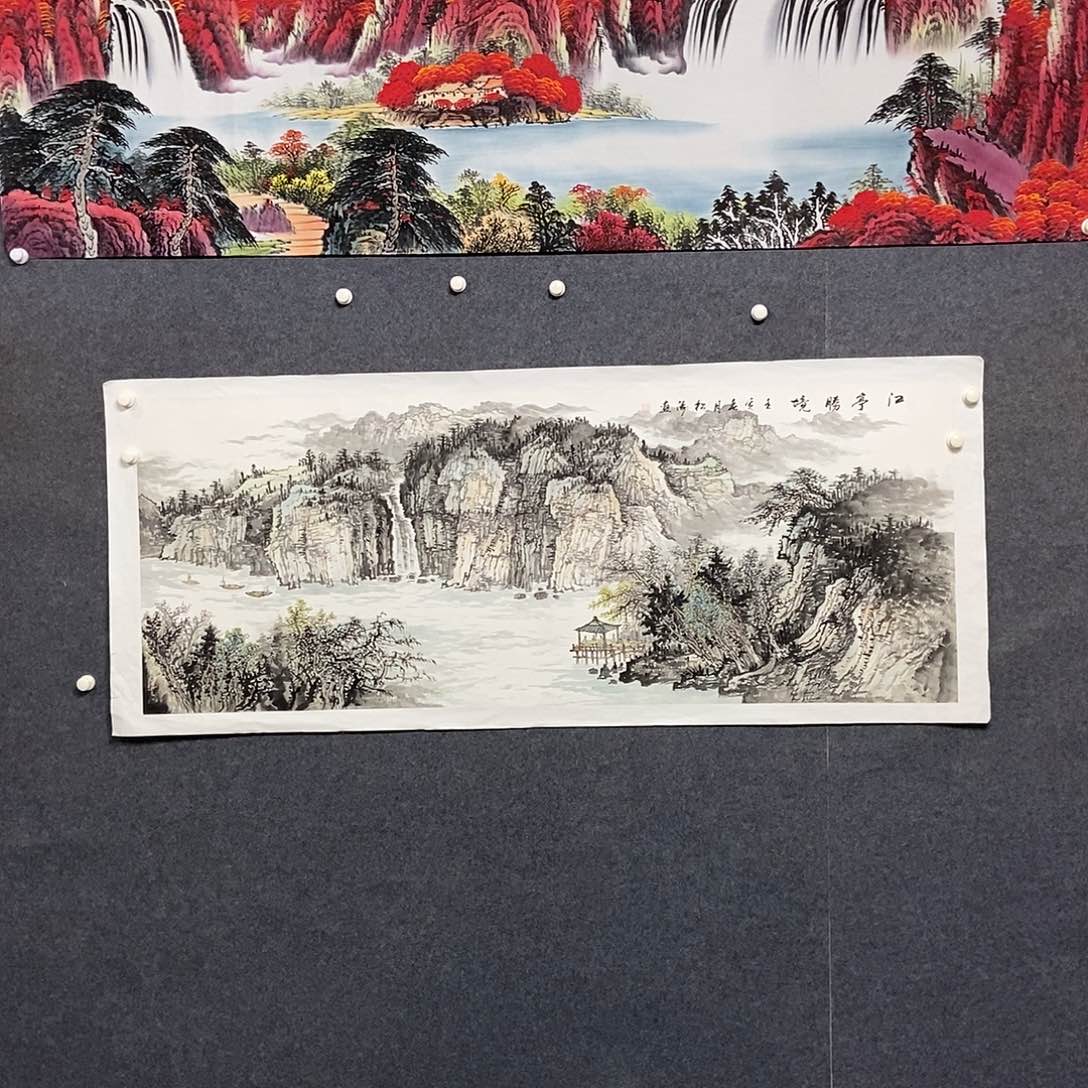 国画小六尺山水一副