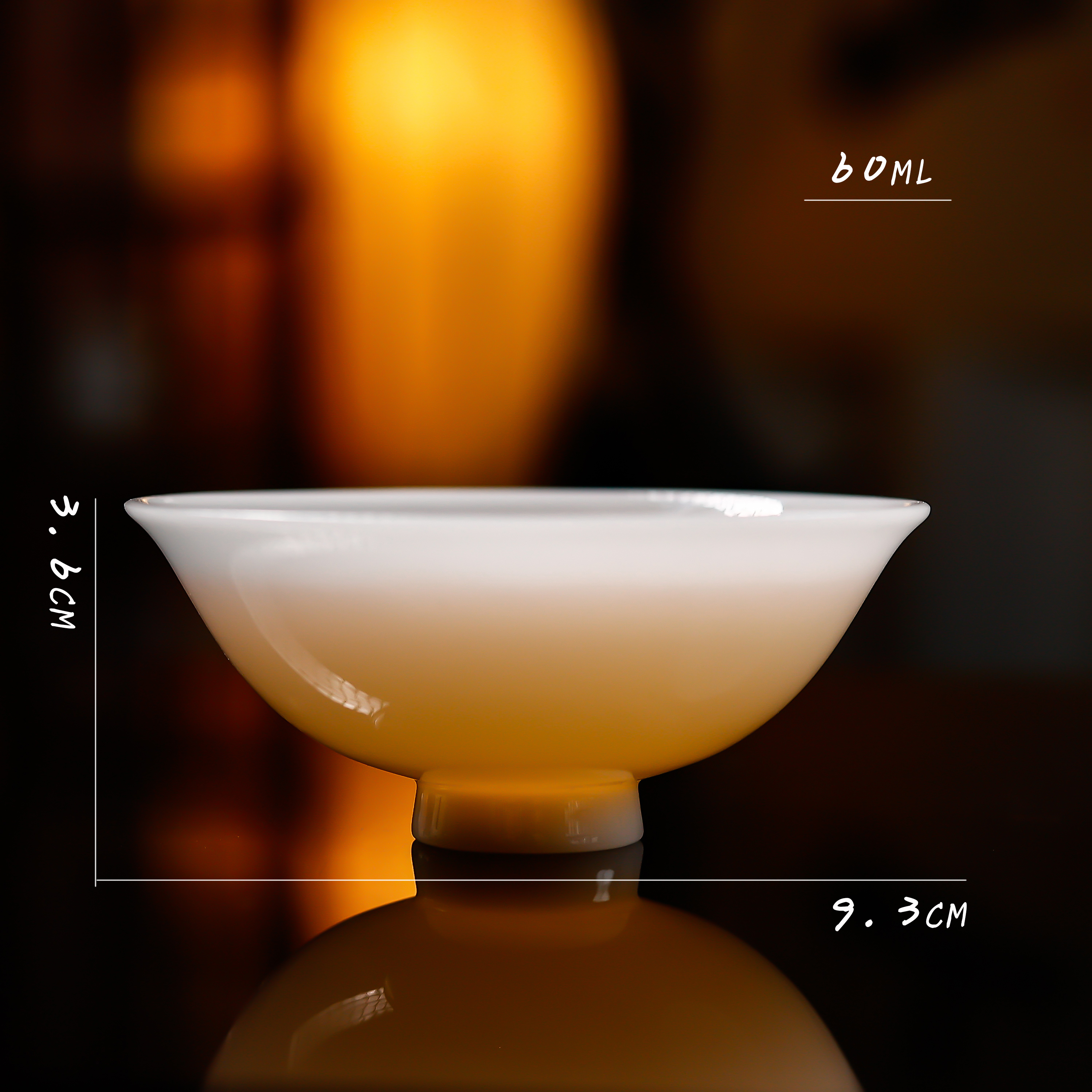 清风系列/璞玉釉烧/斗笠杯/60ml
