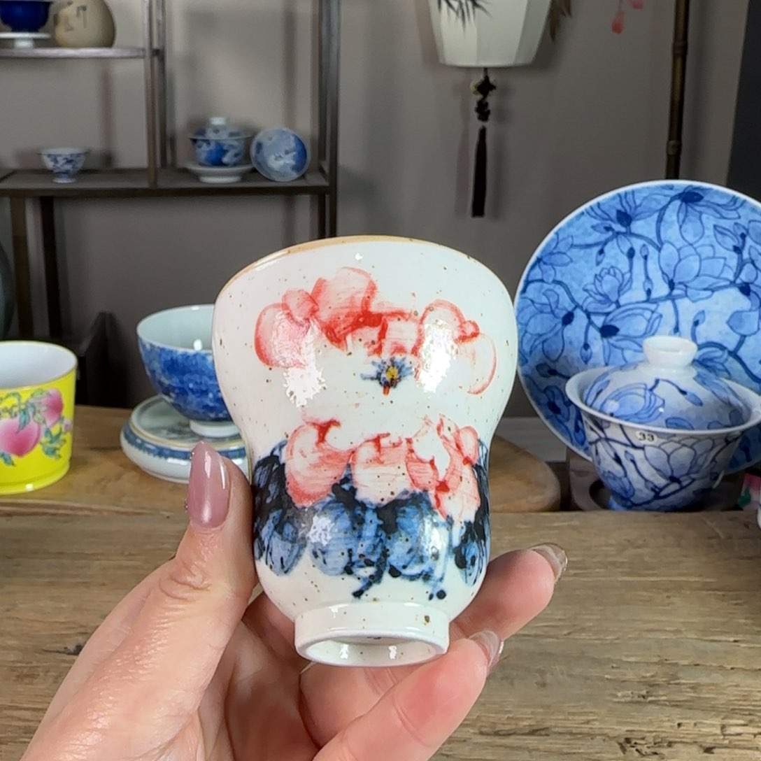 杯景德镇陶瓷柴烧多人