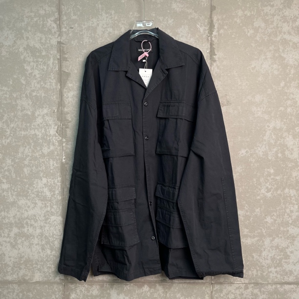 未使用 Balenciaga/巴黎世家 40/四袋水洗刺绣logo外套/14985/JP