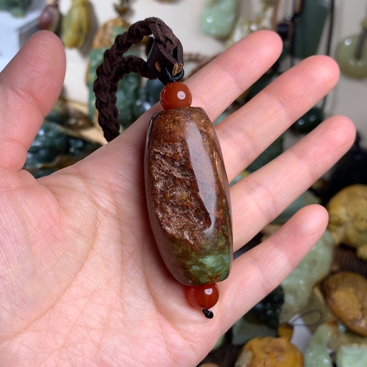 岫岩河磨玉（透闪石质玉）手把未镶嵌