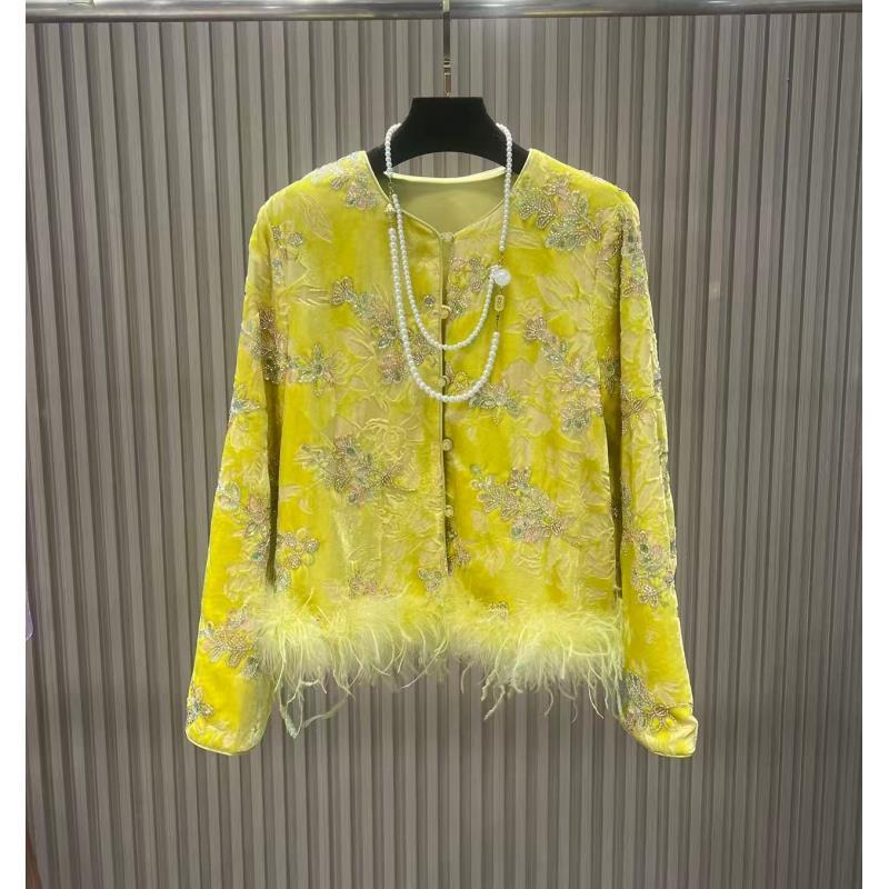 气质网红时尚宽松重工中国风新中式显瘦长袖短外套