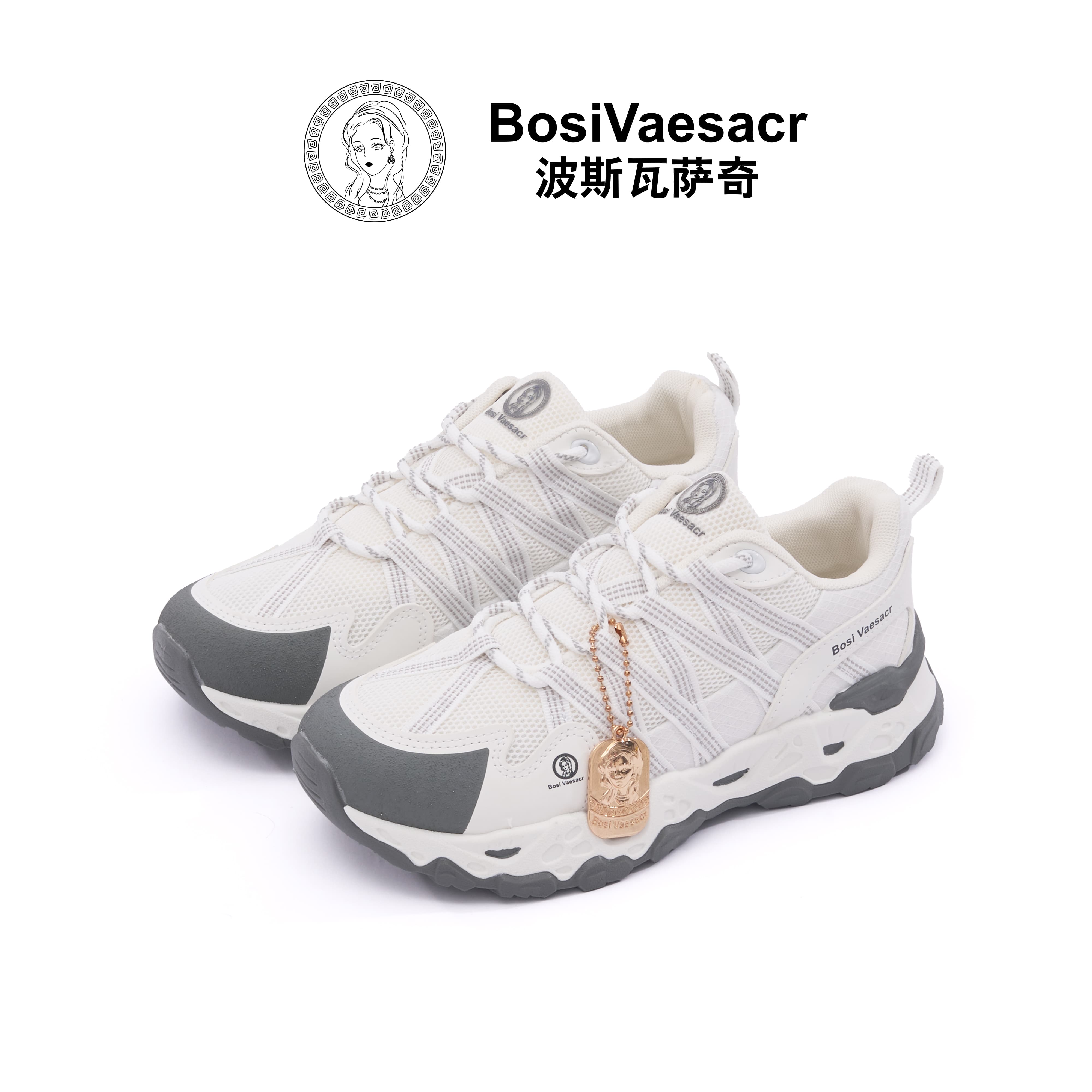 2026新款Bosi Vaesacr波斯瓦萨奇网面厚底轻奢时尚鞋运费补贴F5商品图