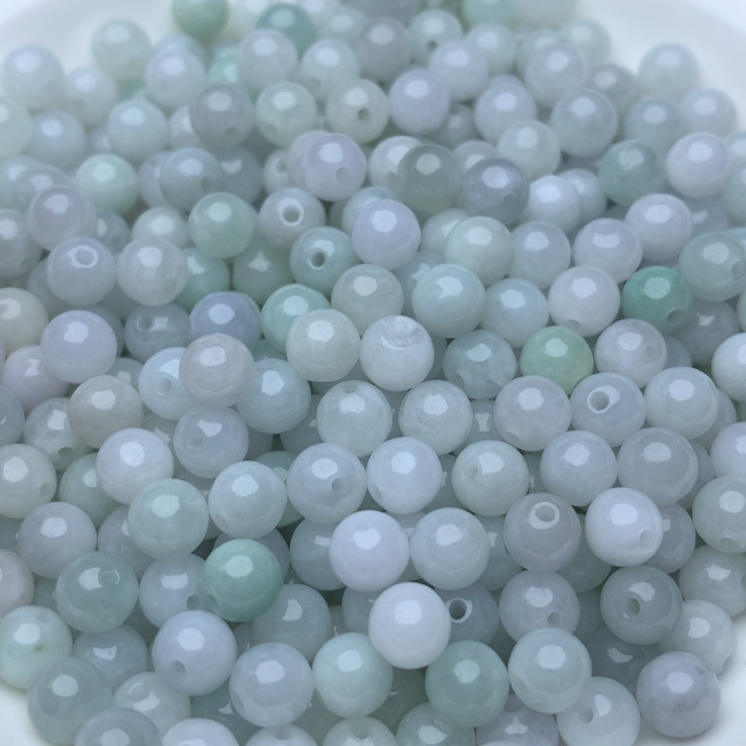 【闪购商品】翡翠手链未镶嵌卡6冰绿白100颗