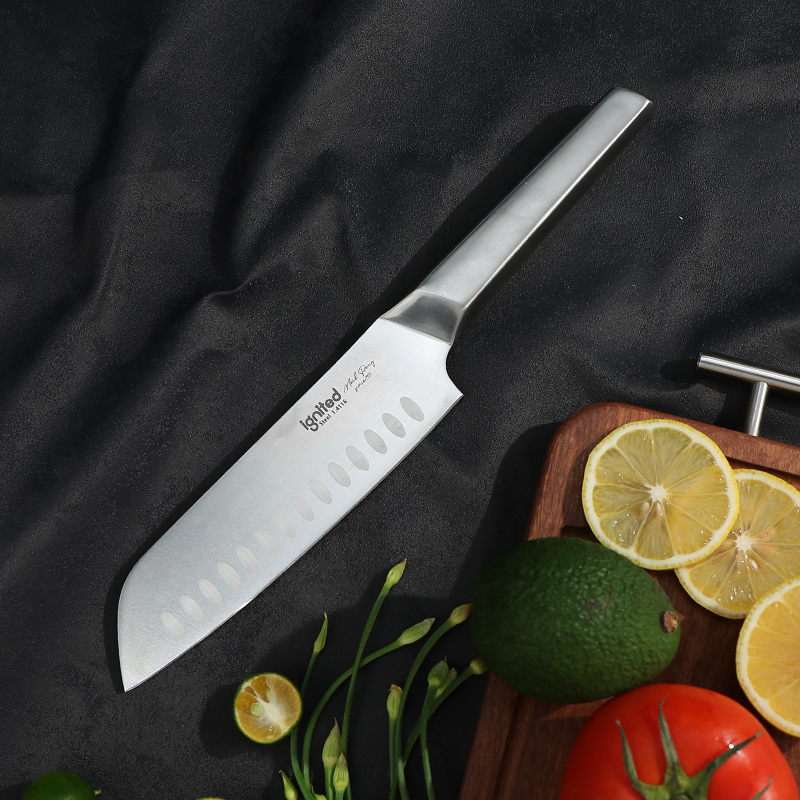 朗马家用料理三德刀厨房切菜刀切熟食切水果不粘刀全钢厨刀