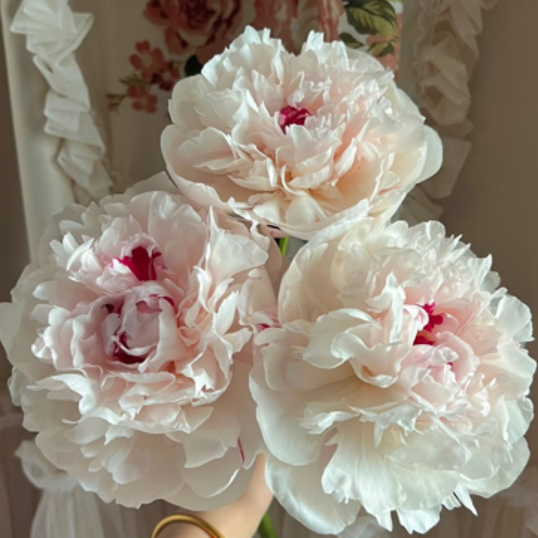 【三点红】重瓣芍药芍药直发高品质鲜切花生活鲜花