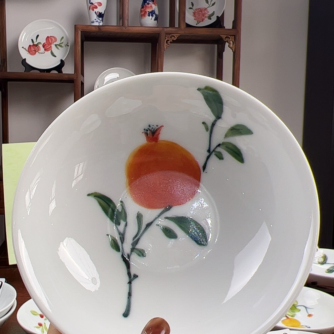瓷片景德镇陶瓷手工手绘制作