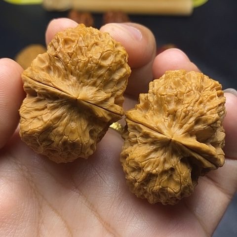 文玩核桃把件43尺麒麟元宝