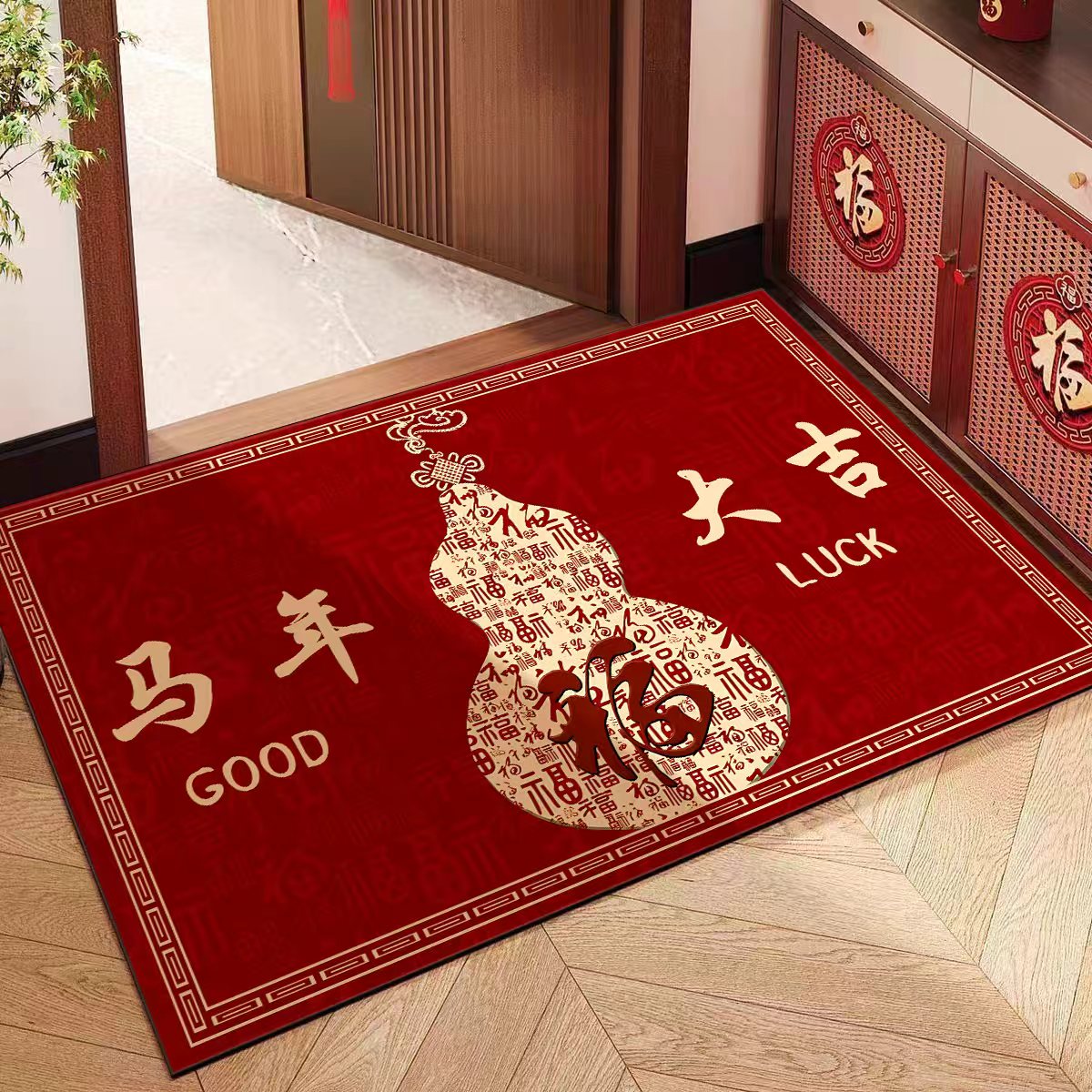 马年大吉【60*90】硅藻泥卫生间入户门垫吸水防滑地垫