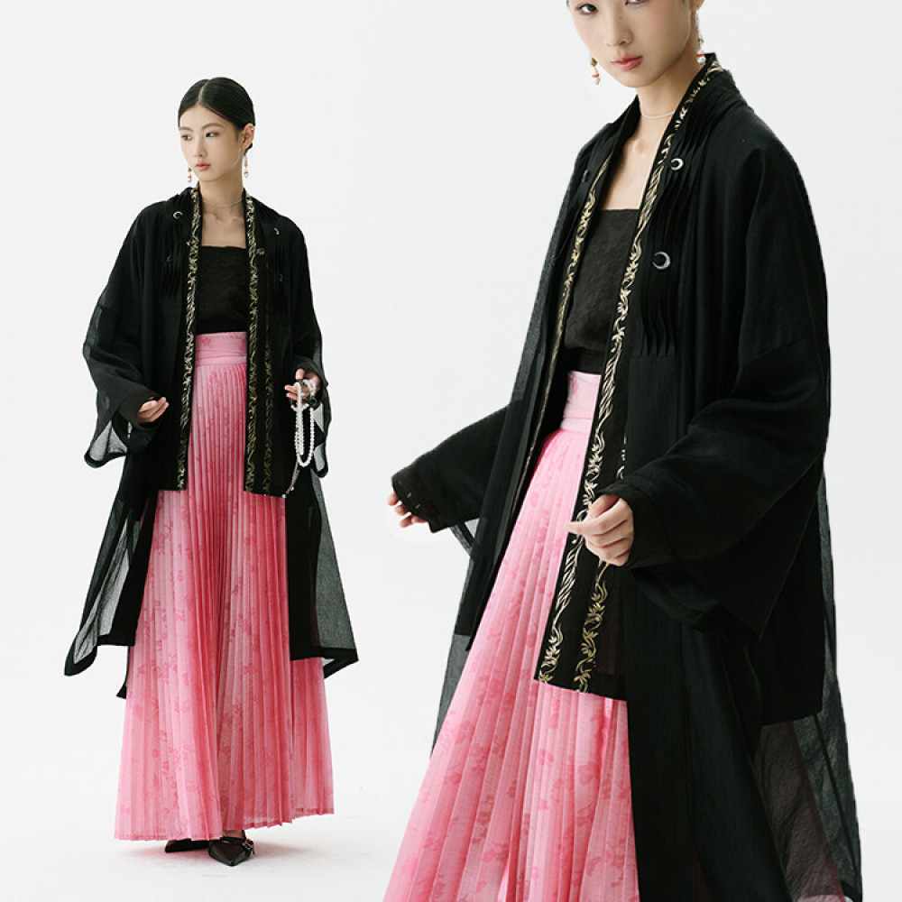 粼夕squama【姮我】醋酸人丝原创改良宋制汉服套装