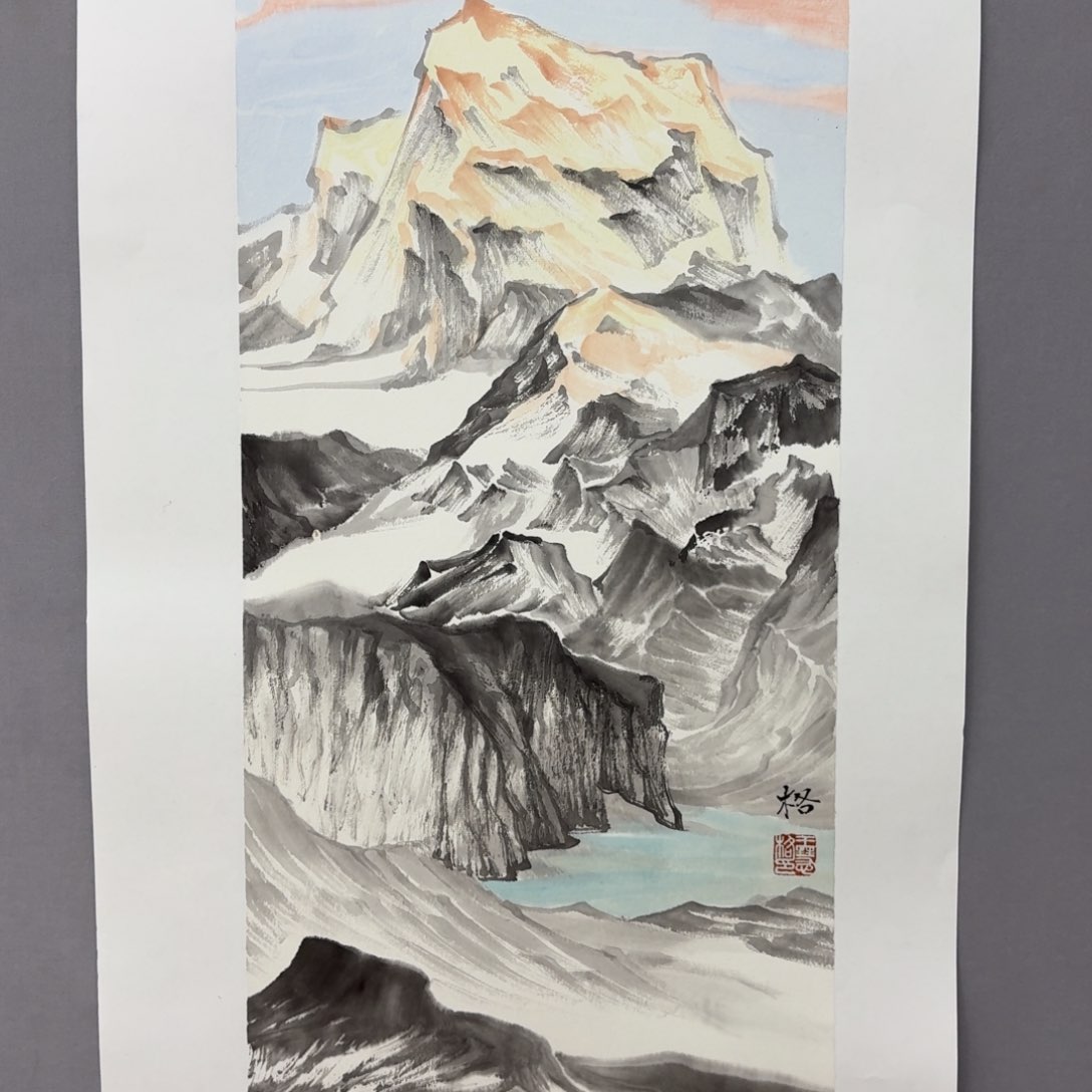国画艺术家真人手绘
