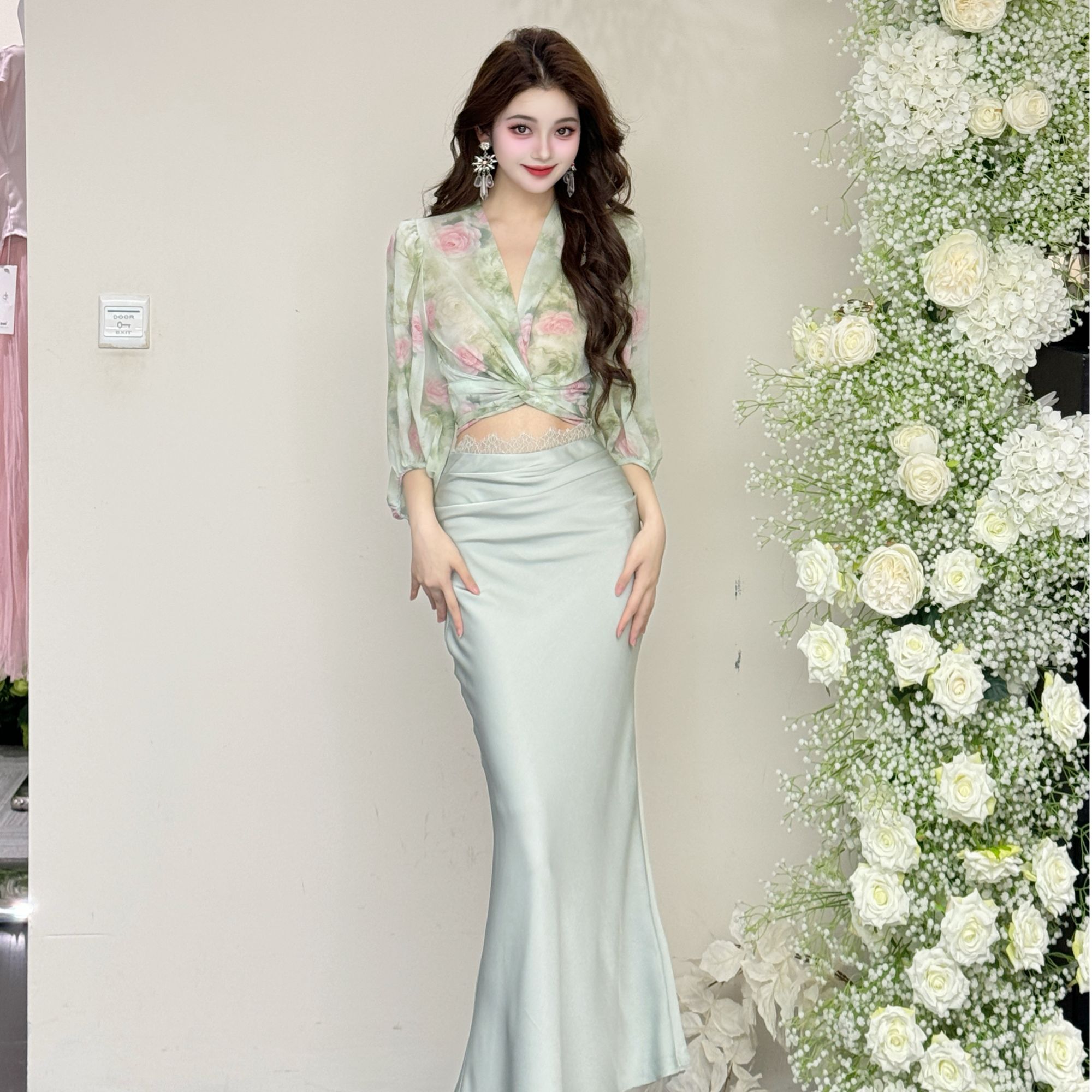 【金缕星纱】汪大美25年新款时尚法式夏季时尚套装258840+25153-1