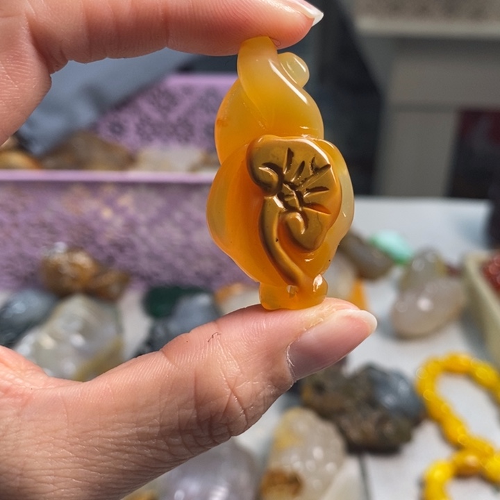 玛瑙/玉髓吊坠(不含链)未镶嵌