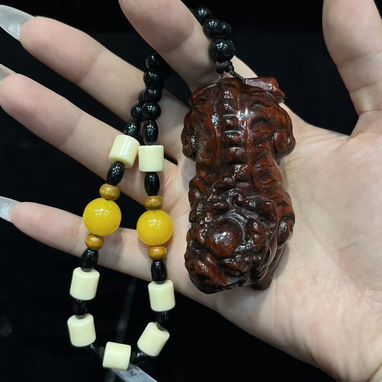 七贤珍玩文玩手把件【无礼盒】@@YS945