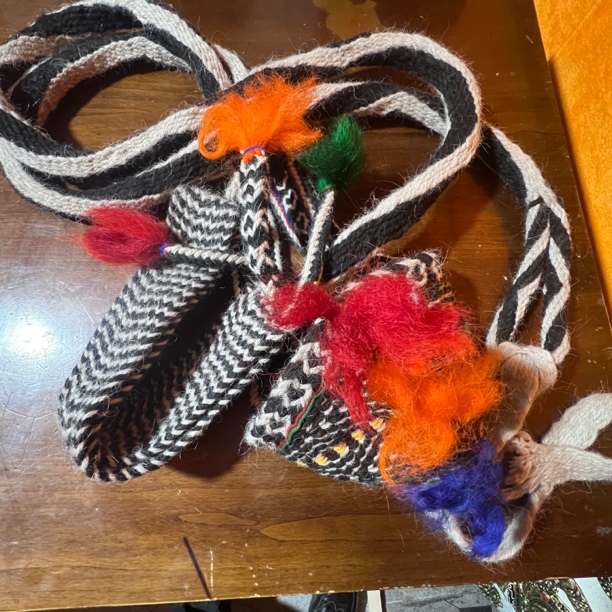 乌尔朵纯手工牦牛毛编制民族手工艺品投石器九眼金刚绳饰品挂饰