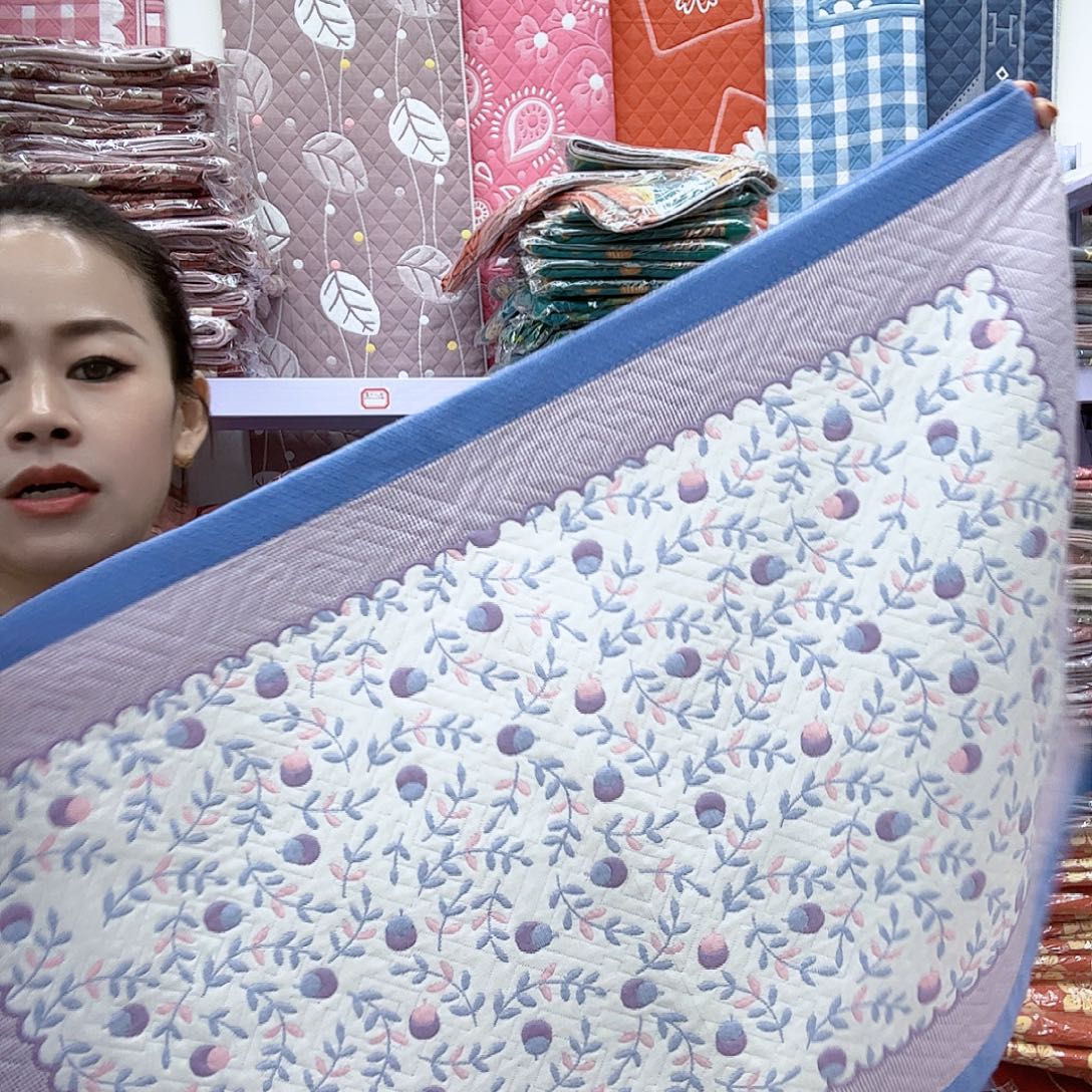 棉蓝色小樱桃纯棉