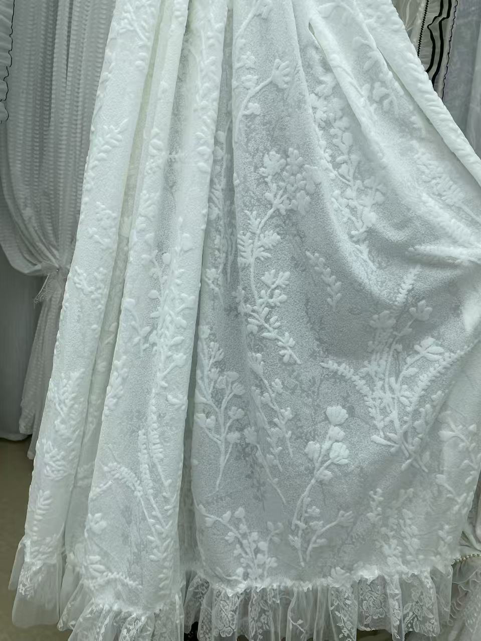 落落大方 蕾丝纱帘 单片 （不含挂钩）