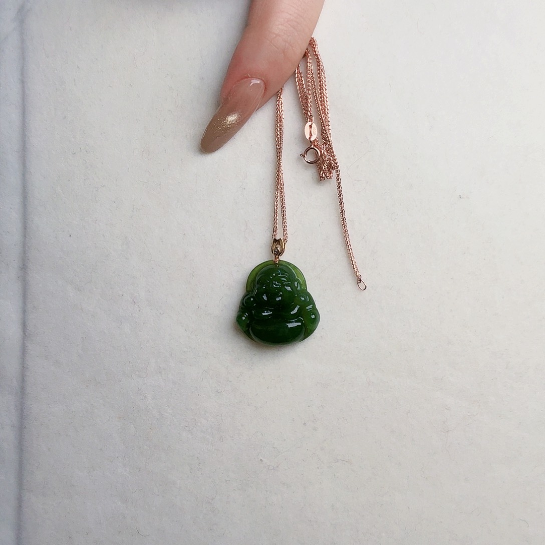 和田玉（碧玉）颈饰未镶嵌