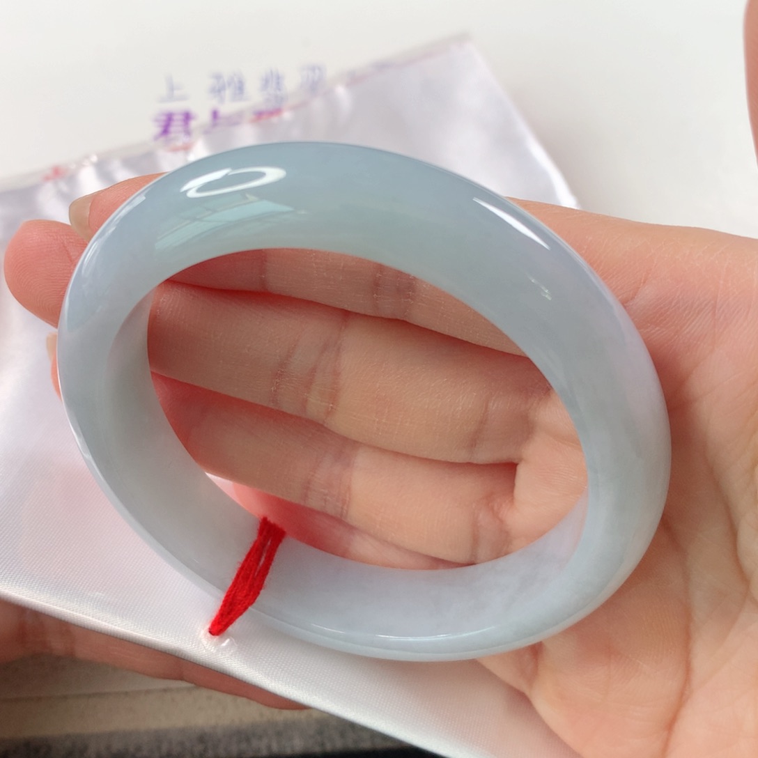 未镶嵌手镯翡翠 正圈②③①微纹