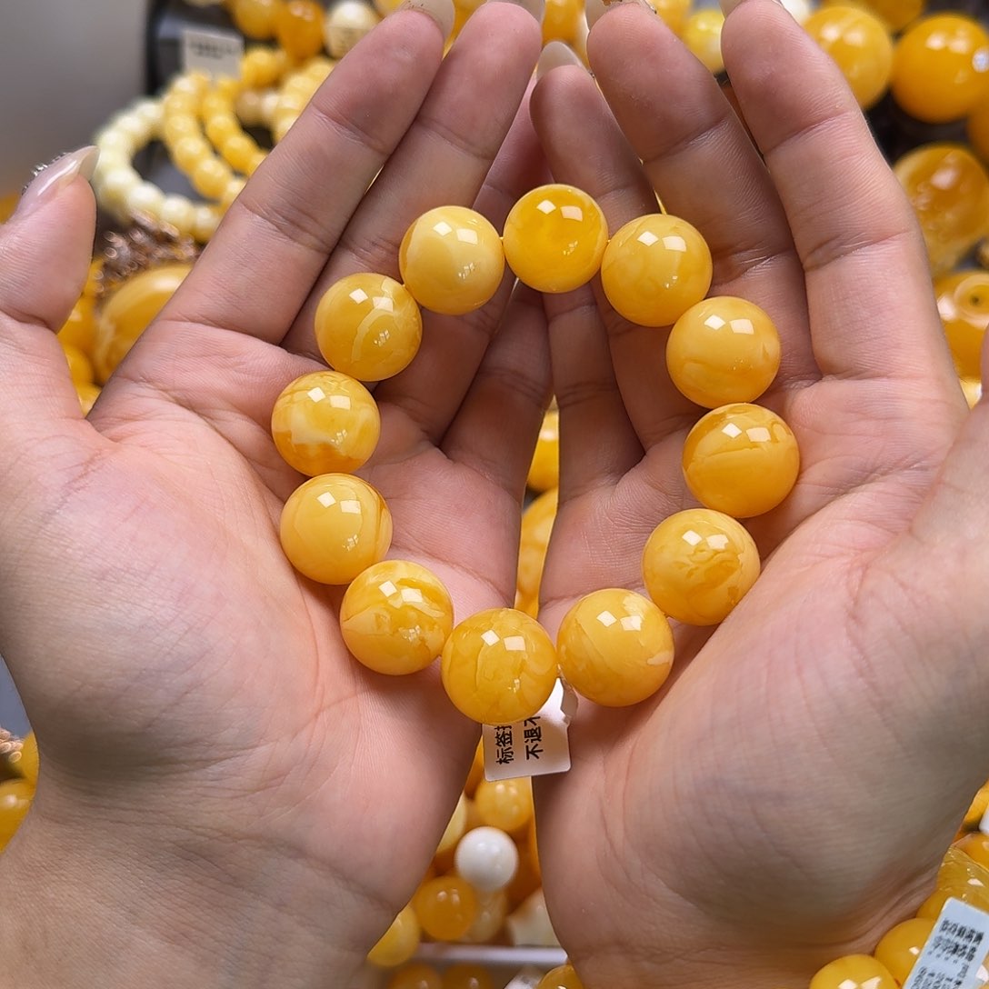 未镶嵌琥珀珠宝奇石19mm