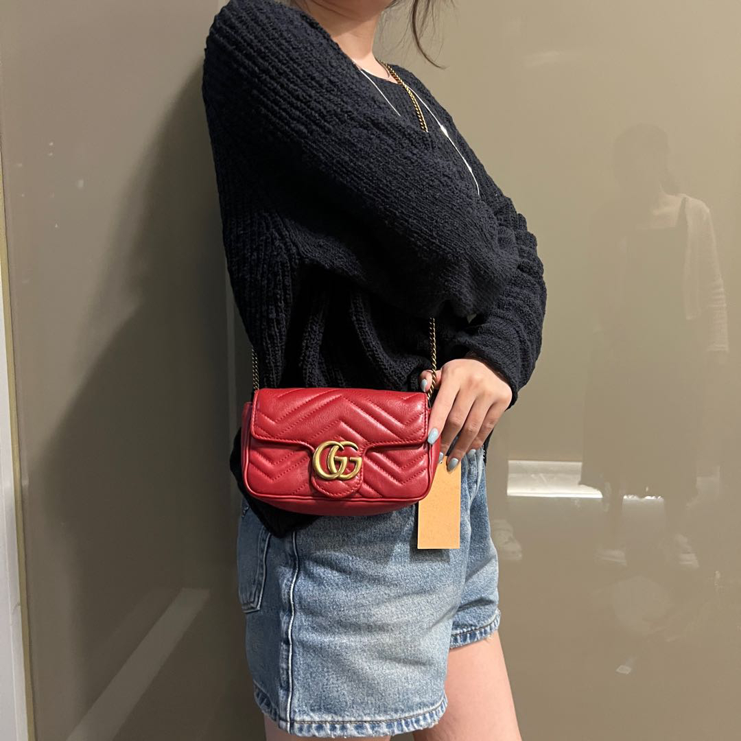 95新 GUCCI/古驰 红金马蒙mini/3585