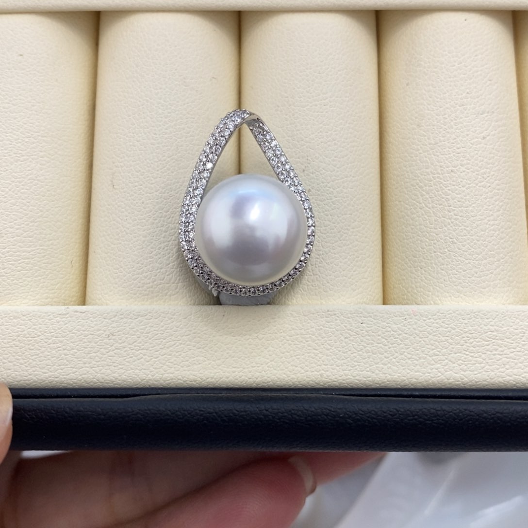 未镶嵌裸珠海水珍珠澳白13-14