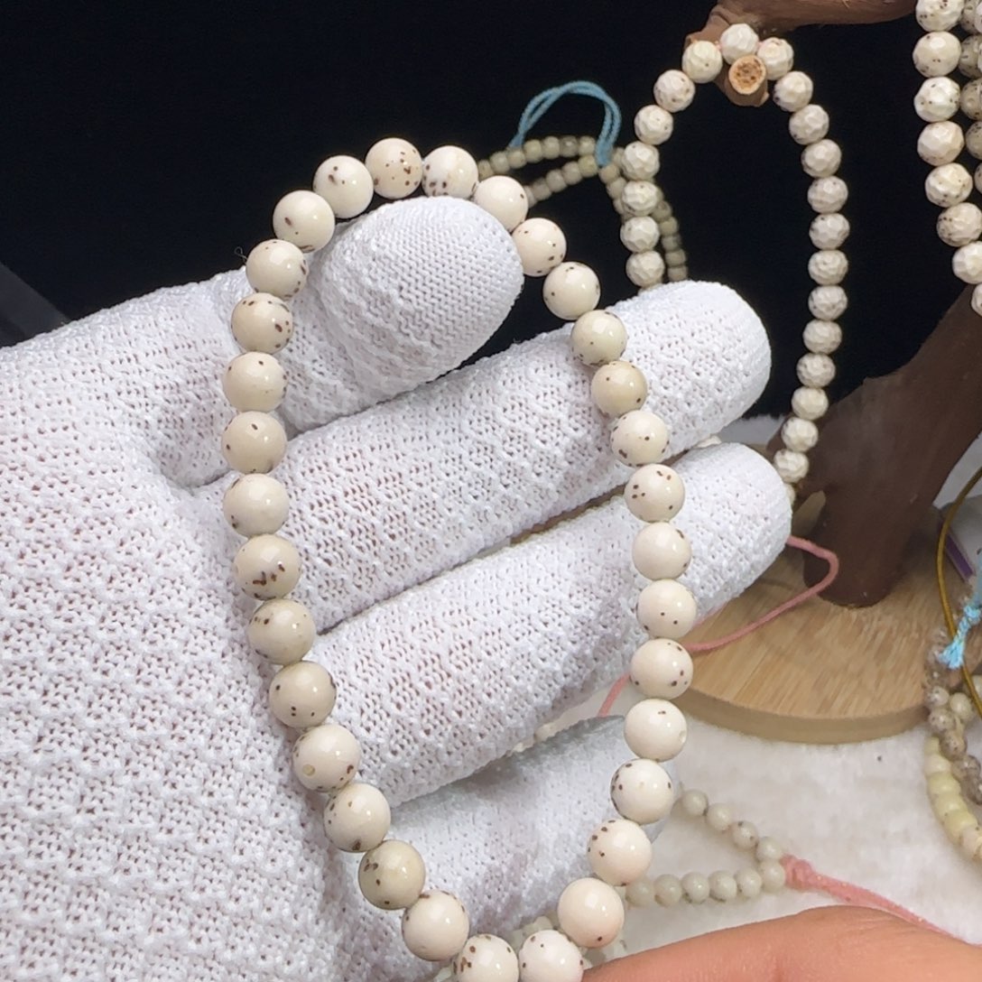 手串星月菩提7圆玉化龙蛋手持