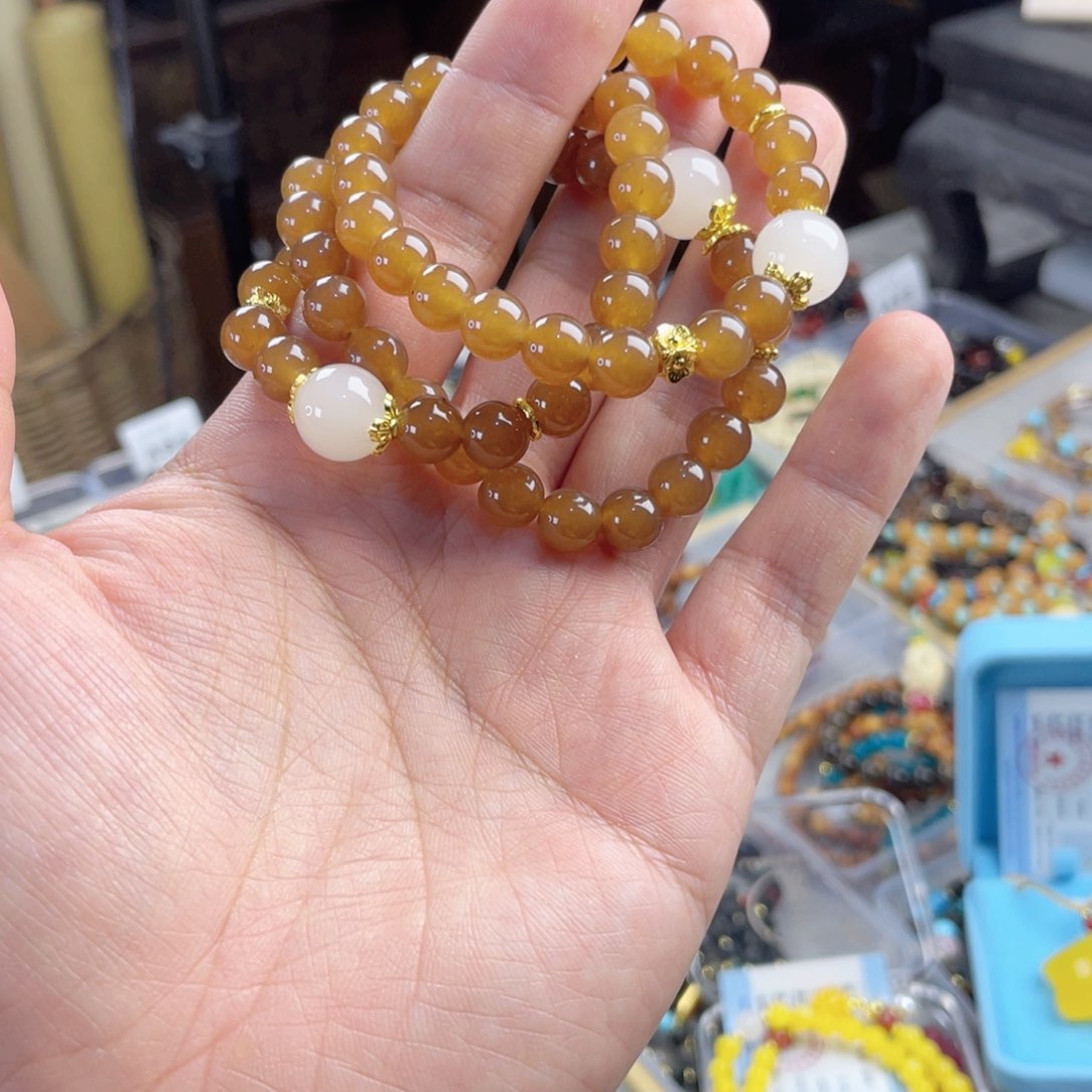 玛瑙手饰银S925镀金镶嵌