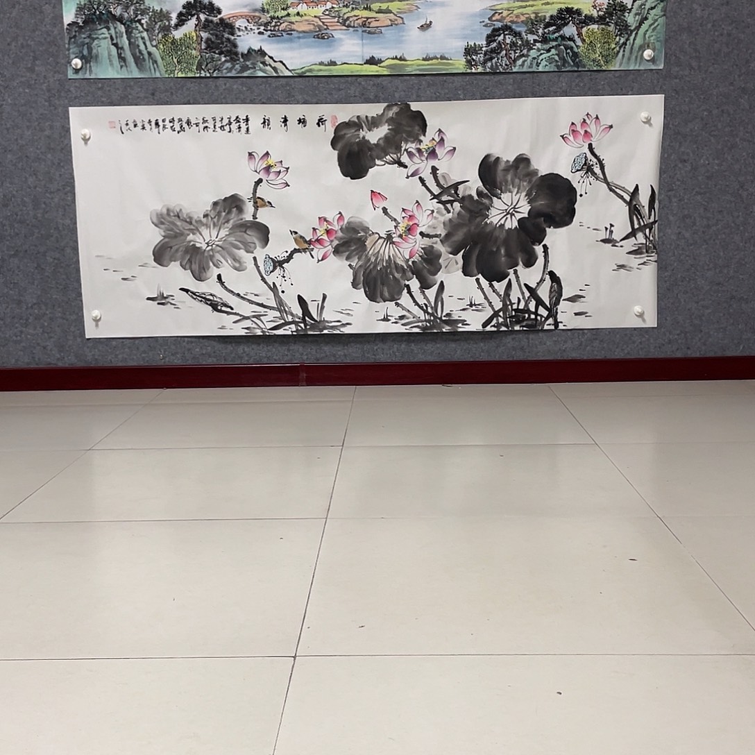 国画小六尺180.69画芯 孤品捡漏