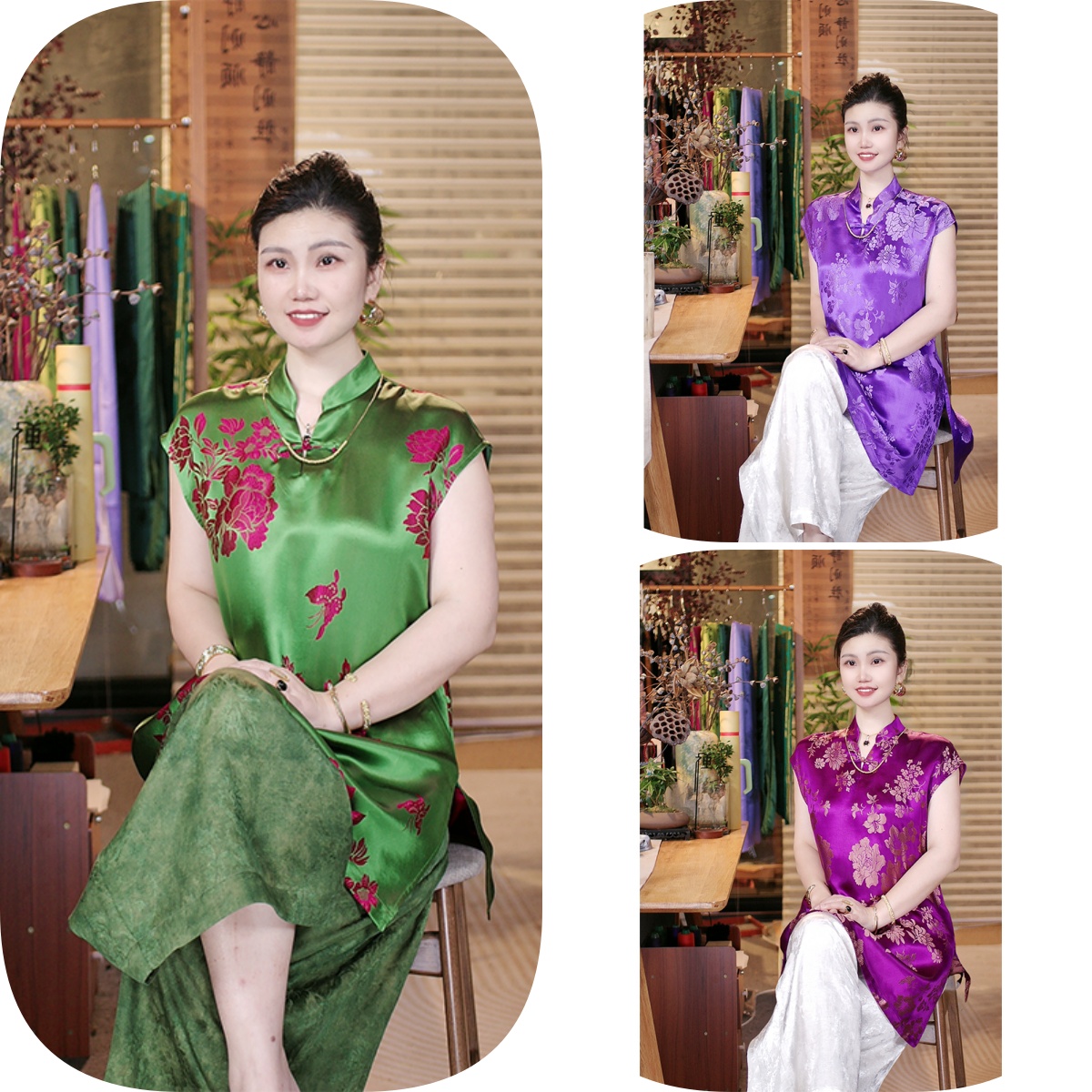 新段绣花 一粒扣 中式马夹民族风提花马甲  2502501