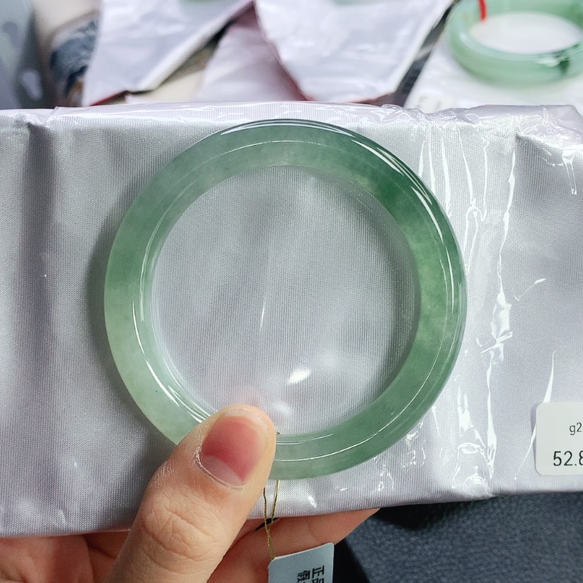 【闪购商品】翡翠手镯（圆镯）未镶嵌天然缅甸a货手镯52+