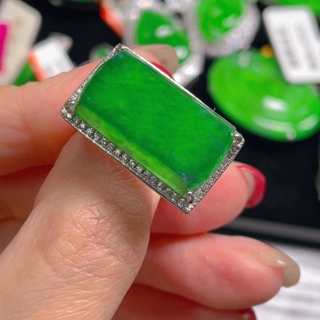 翡翠银S925镶嵌戒指111111111111