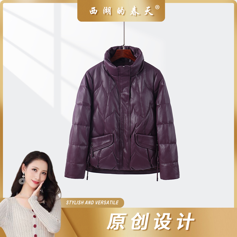 羽绒服外套女新品冬季鸭绒翻领加厚保暖羽绒服外套女K42212