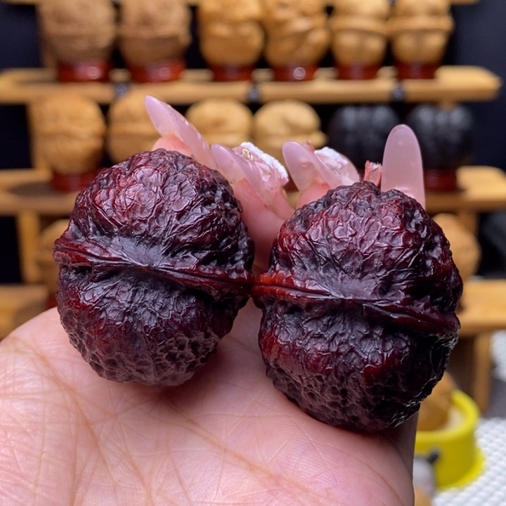 文玩核桃把件方头蝉21号39尺