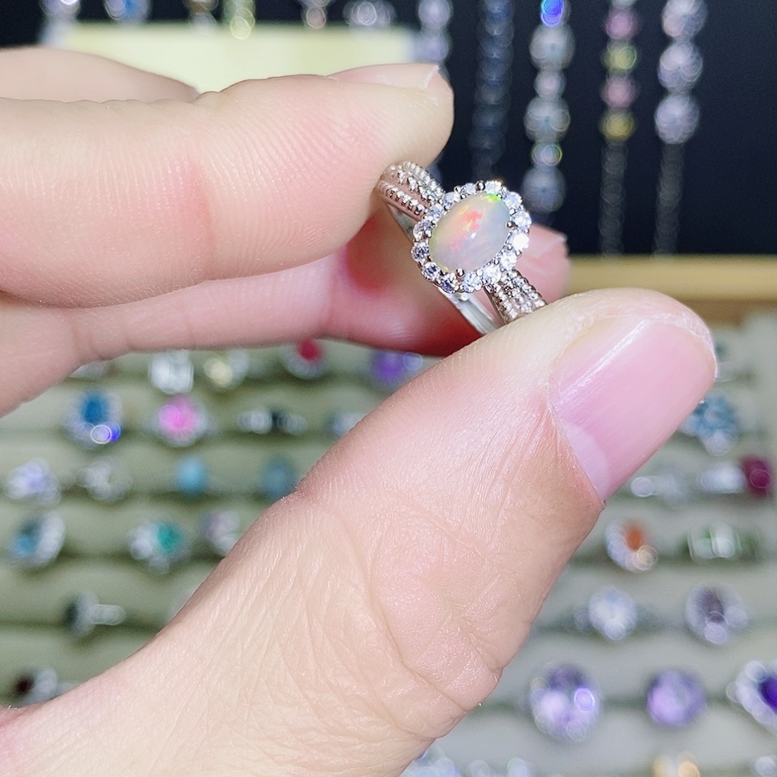 未镶嵌欧泊戒指5890