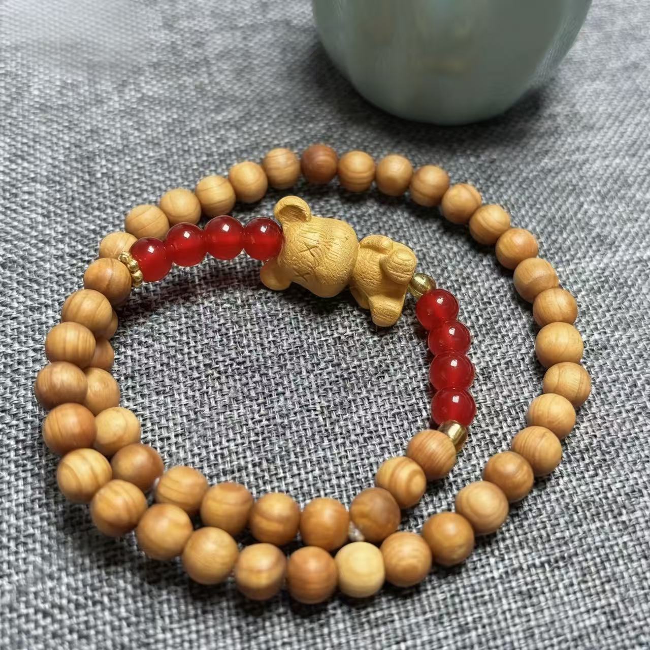 双圈崖柏带熊（无礼盒）603