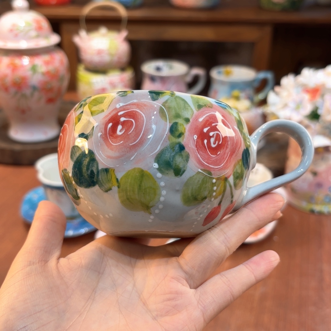 景德镇手绘高温釉下彩陶瓷茶具