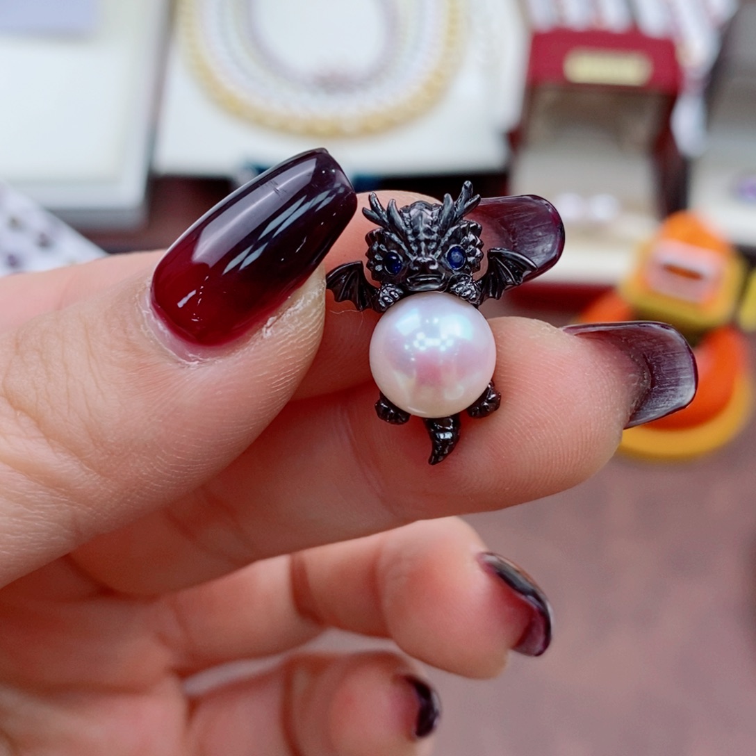 银S925镶嵌颈饰淡水珍珠