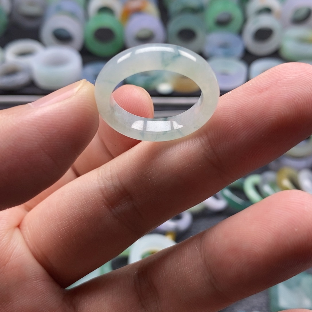 翡翠戒指未镶嵌天然翡翠17圈