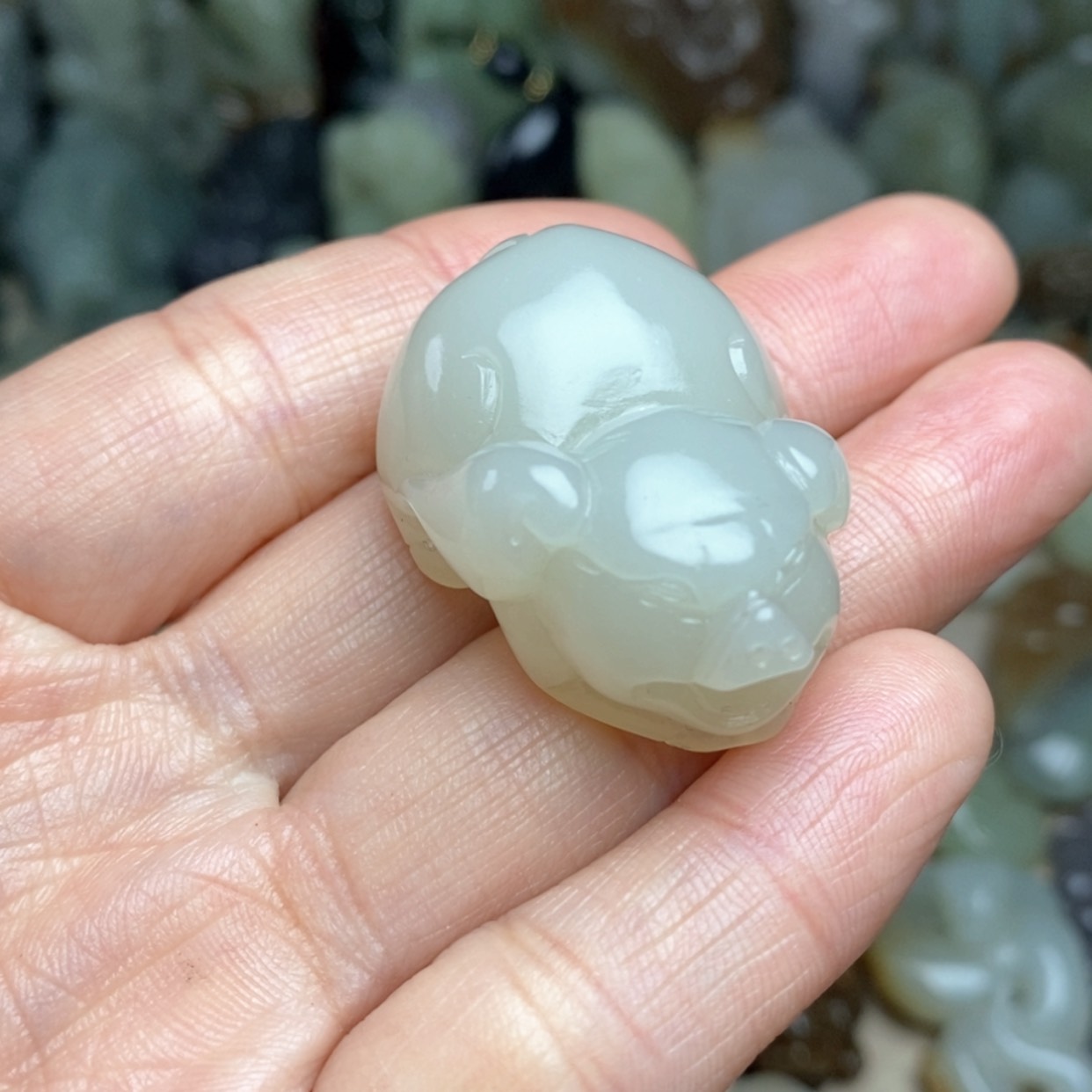 【闪购商品】和田玉挂件未镶嵌茶**郁