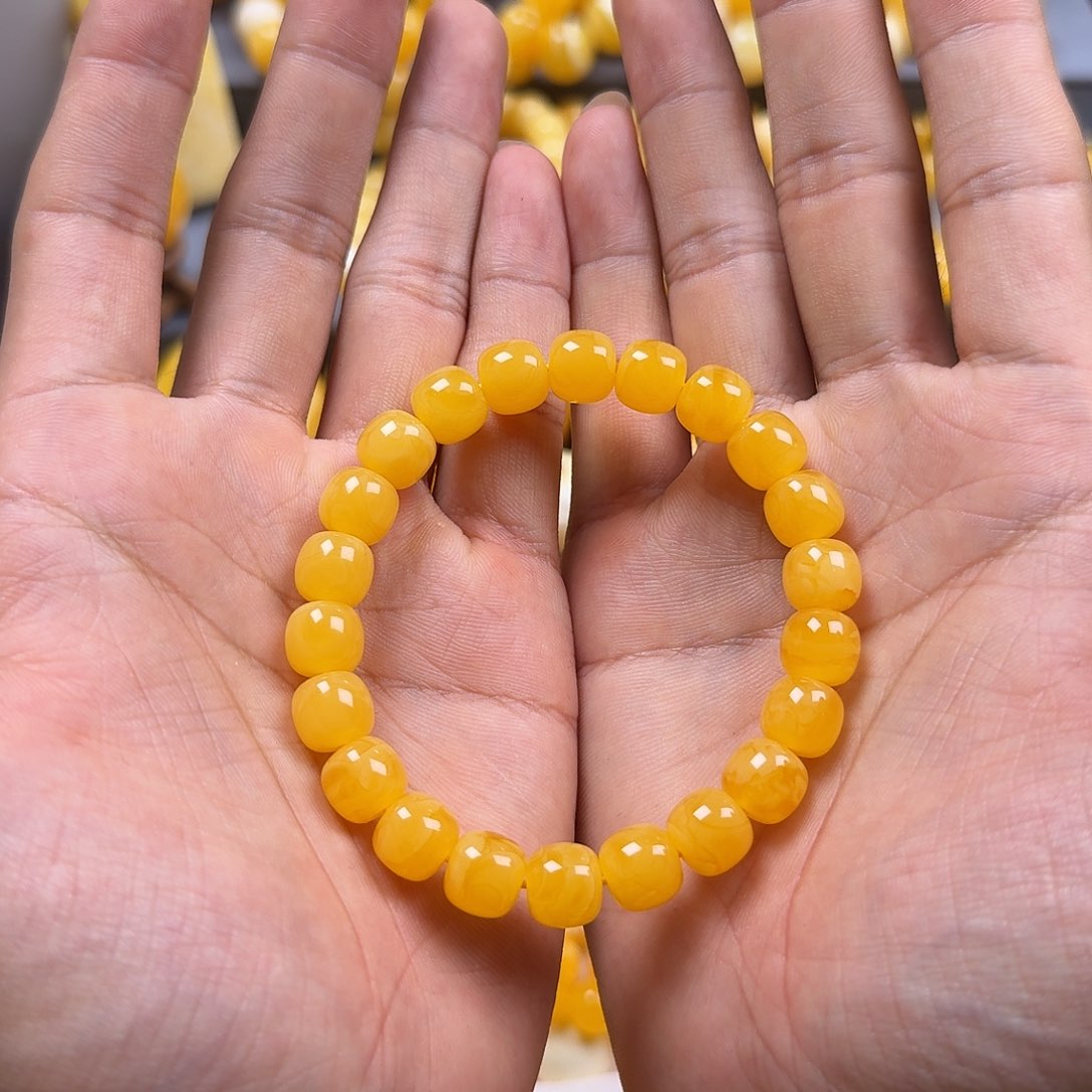 琥珀珠宝奇石未镶嵌10mm