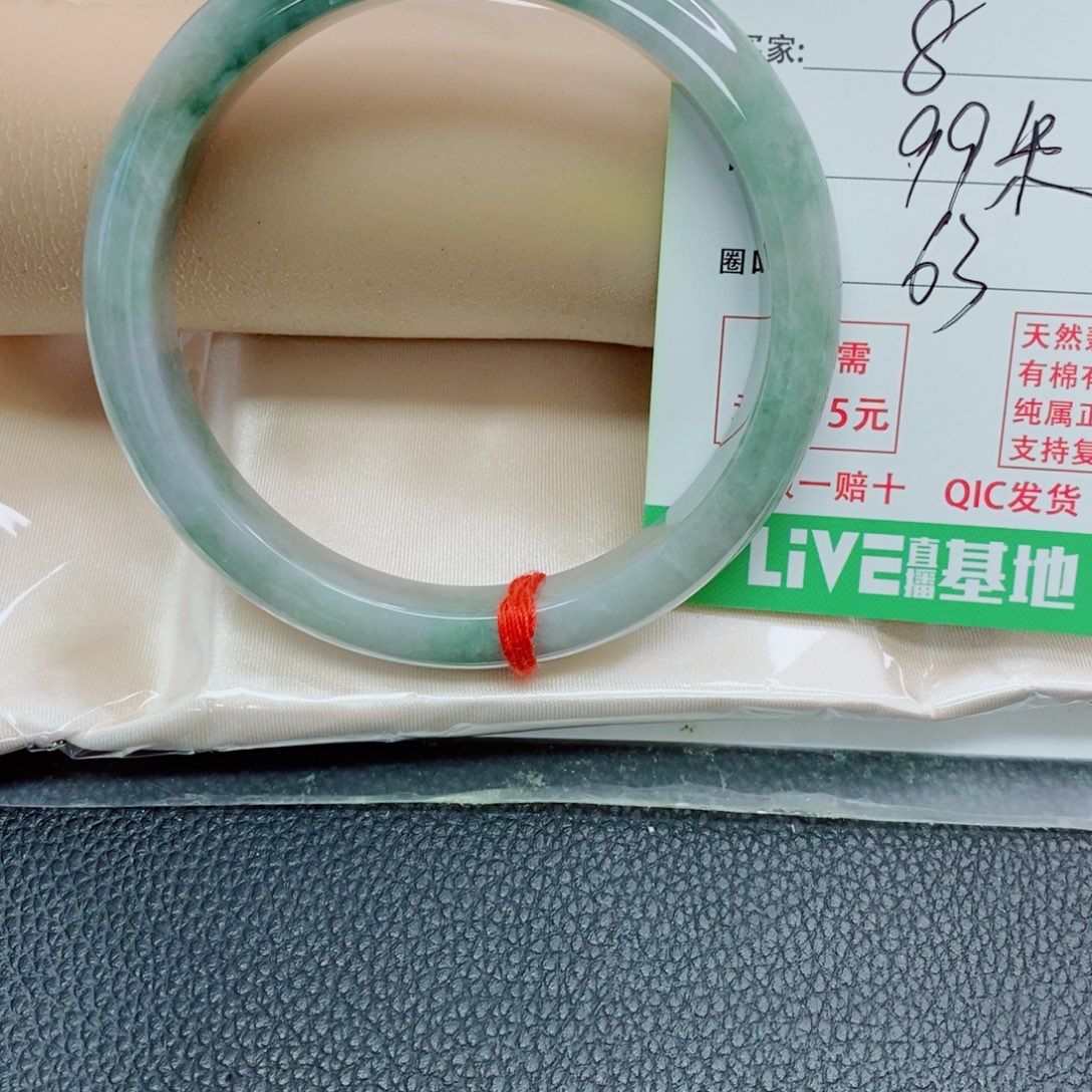 如***平翡翠未镶嵌手镯天然翡翠8