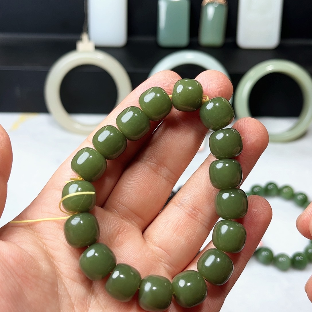 和田玉未镶嵌手链35